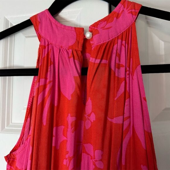 Women's Floral Halter Maxi Dress Multicolor Size M Summer Casual - Picture 8 of 11